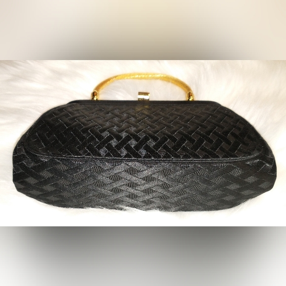 Bienen Davis Black Satin Mini Hand bag - Picture 4 of 6